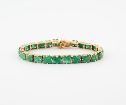 Bracelet ligne articulée en or jaune (750)...