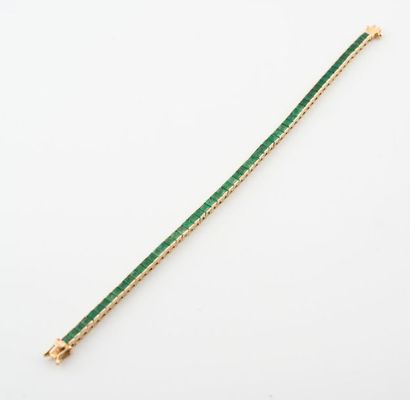 Articulated line bracelet in yellow gold...