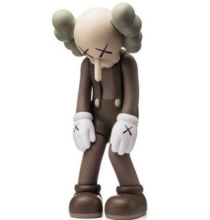 KAWS (1974)
Small Lie (Brown), 2017. 
 Painted...
