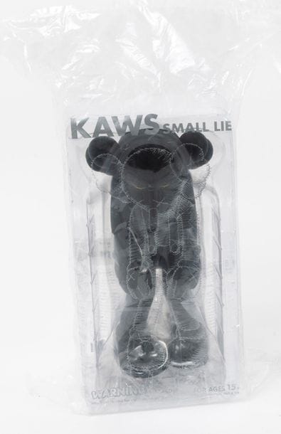 KAWS (1974)
Small Lie (Black), 2017. 
 Painted...