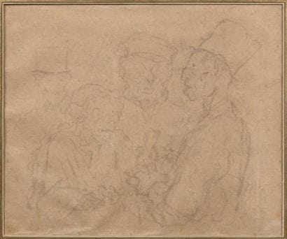 Honoré DAUMIER (1808-1879)
Les Joueurs. Dessin...