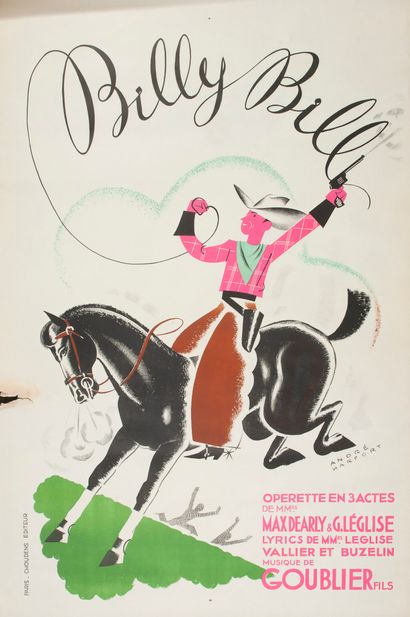 Lot d'affiches sur papier 
Comprenant : 

-...