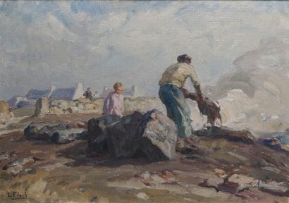 Lionel FLOCH (1895-1972)
Brûleurs de goémon...