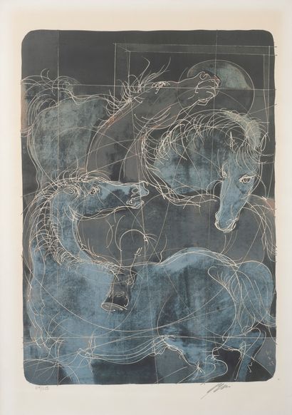 Hans ERNI (1909-2015)
Chevaux, 1972.

Lithographie...