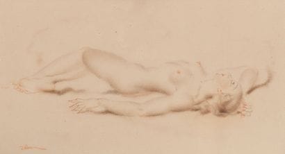 Vladimir ROZMAINSKI (1885-1943)
Nue allongé....