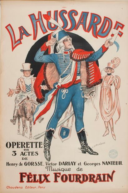 Lot d'affiches sur papier 
Comprenant : 

-...