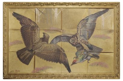Gaston ANDRE (1884-1970)
L'attaque des rapaces.

Huile...