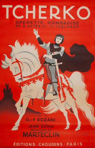 Lot d'affiches sur papier 
Comprenant : 

-...