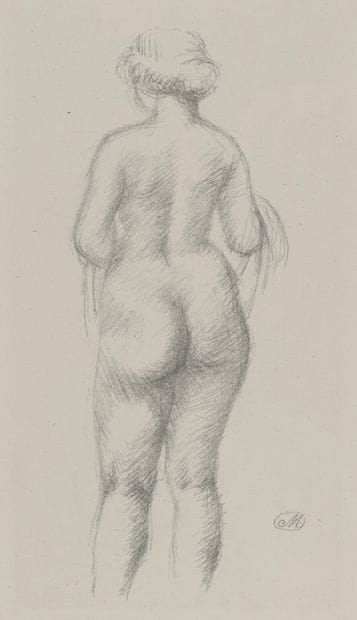D'après Aristide MAILLOL
Nu de dos. 

Lithographie...