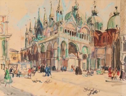 Paul GIROL (1911-1989)
Venise, place Saint-Marc,...