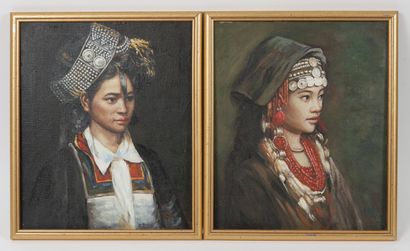 Ecole asiatique du XXème siècle
Femme en...