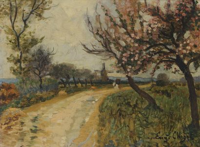 Eugène CHIGOT (1860-1923)
Chemin au printemps.

Huile...