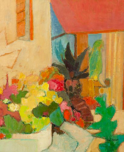 Maryvonne LE DEIST (1936)
Le patio.

Huile...