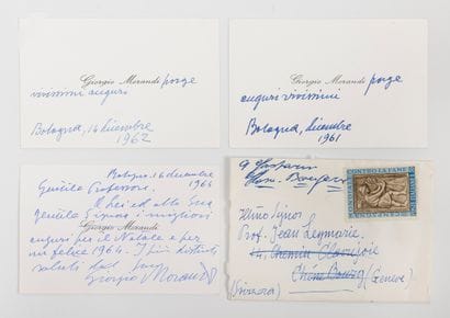 Giorgio MORANDI (1890-1964)
3 autograph business...