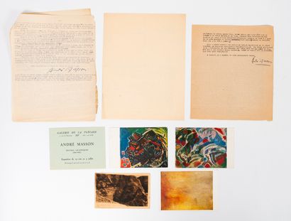 André MASSON (1896-1987)
3 Typed letters...