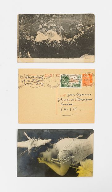 Pierre ALECHINSKY (1927)
3 autograph postcards...