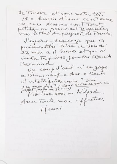 Henri Cartier-Bresson (1908-2004)
2 autograph...