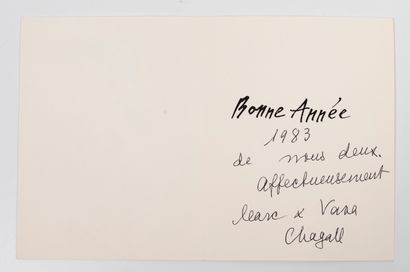 Valentina BRODSKY-CHAGALL (1905-1993)
Autograph...