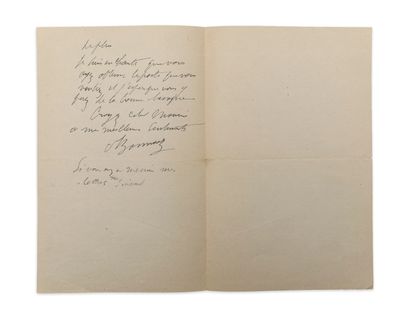 Pierre BONNARD (1867-1947)
Autograph letter...