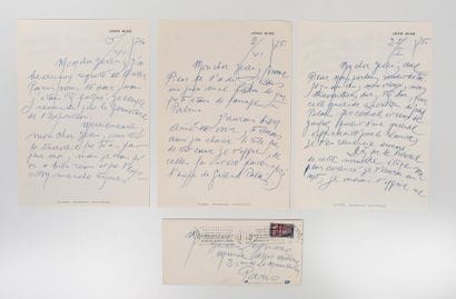 Joan MIRO (1893-1983)
3 autographed letters,...