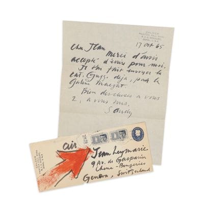 Alexander CALDER (1898-1976)
Autograph letter...
