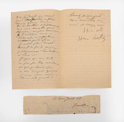 Henri MATISSE (1869-1954)
Autograph letter...
