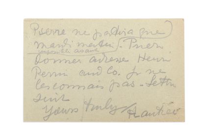 Henri de TOULOUSE-LAUTREC (1864-1901)
Autograph...