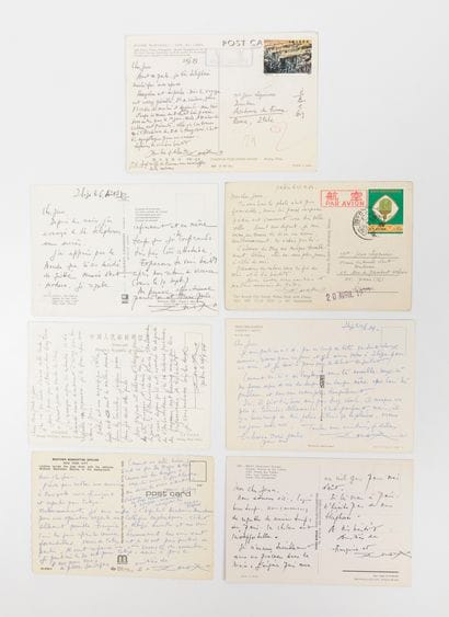 ZAO WOU-KI (1921-2013)
7 autograph postcards...