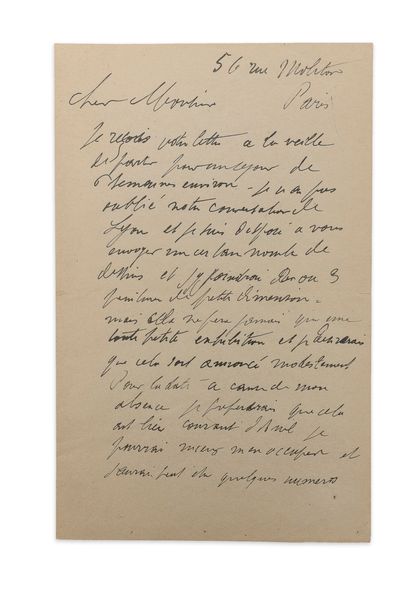 Pierre BONNARD (1867-1947)
Autograph letter...
