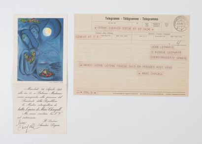Marc CHAGALL (1887-1985)
Telegram dated 17...