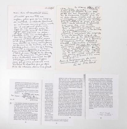 Henri Cartier-Bresson (1908-2004)
2 autograph...