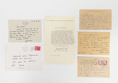 Pierre ALECHINSKY (1927)
3 autograph postcards...