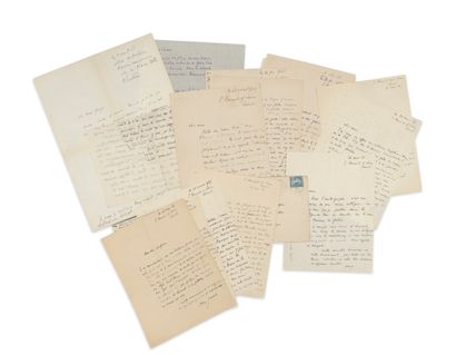 Max JACOB (1876-1944)
Nice set of 20 autograph...
