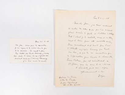 Diego GIACOMETTI (1902-1985)
Autograph letter...