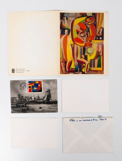 Maurice ESTÈVE (1904-2001)
4 cards, one with...