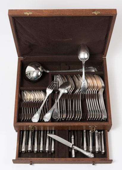 CHRISTOFLE
Part of a silver plated menagere...