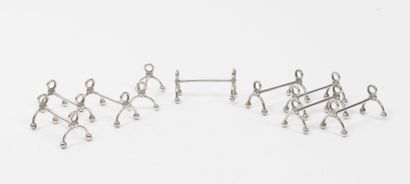 CHRISTOFLE
Suite of 9 knife holders.

In...