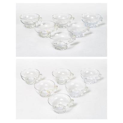 DAUM France
Suite of fifteen punch cups model...