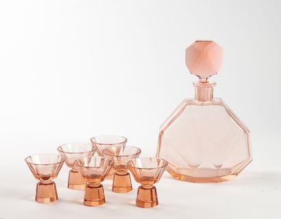 Alcohol service.

In salmon glass composed...