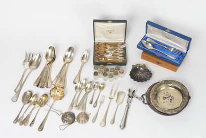 Lot of silver plated flatware, different...