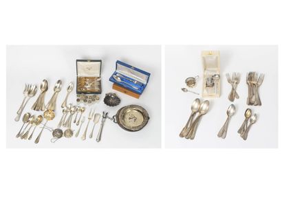 Lot of silver plated flatware, different...