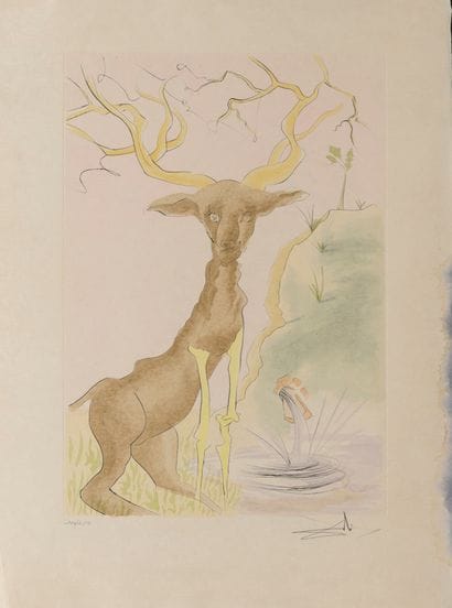 Salvador DALI (1904-1989)
Le cerf se voyant...