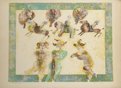 SAKTI BURMAN (1935)
Sans titre.

Lithographie...