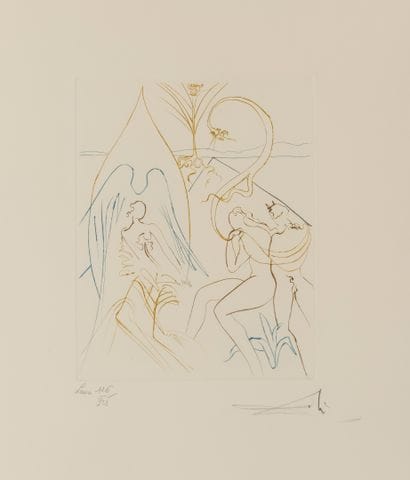 Salvador DALI (1904-1989)
Le paradis terrestre,...