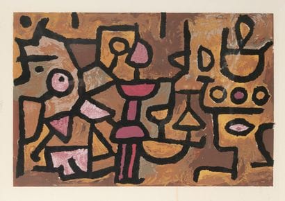 D'après Paul KLEE
Musique Divine. 

Sérigraphie...