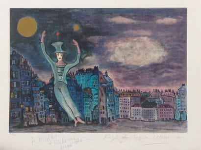 Marcel MARCEAU (1923-2007)
Le clown.

Lithographie...