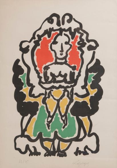 Charles LAPICQUE (1898-1988)
Le Dieu Lare,...