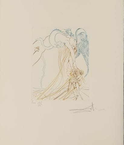 Salvador DALI (1904-1989)
Le paradis terrestre,...