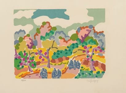 Roger BEZOMBES (1913-1994)
Persane, 1968.

Lithographie...