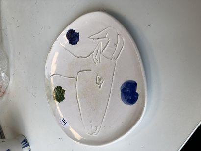 Pablo PICASSO (1881-1973) & MADOURA

Tête...